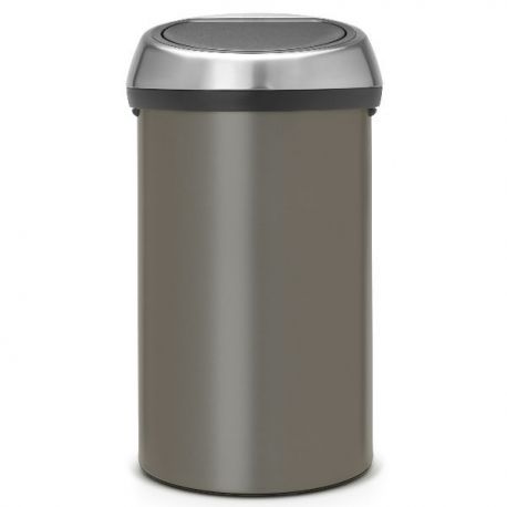 BRABANTIA Poubelle 60 L Platinium - Touch Bin