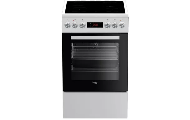 BEKO cuisinière vitrocéramique 50 cm 4 foyers - FSE57302GWC