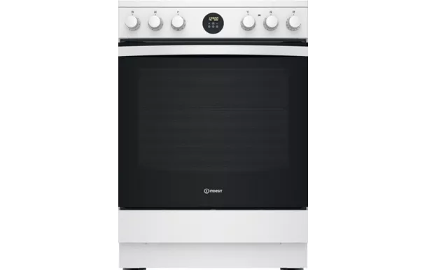 INDESIT cuisinière vitrocéramique 60 cm 4 radiants - IS67V5CCW/E