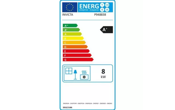 INVICTA Poêle à bois longiligne 8 Kw - P948838