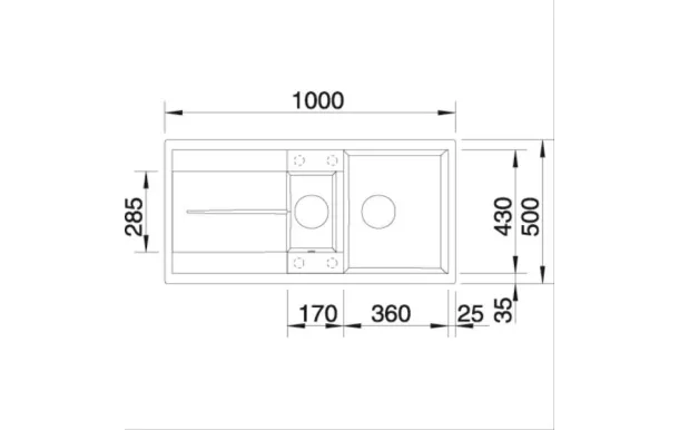 BLANCO Evier encastrable Métra 6S - 513239