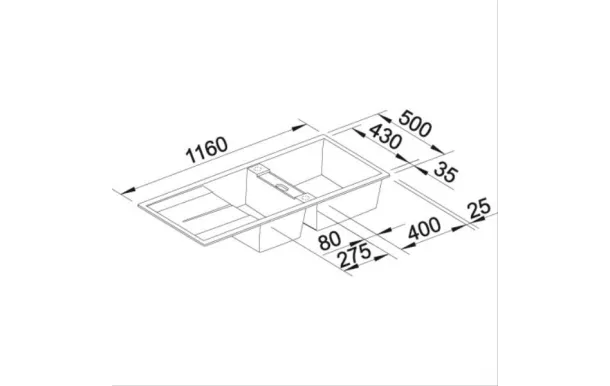 BLANCO Evier encastrable Métra 8S Silgranit - 513260