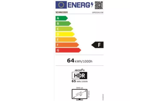 SCHNEIDER Téléviseur Led 50 pouces UHD 4 K - GMS50A1GW