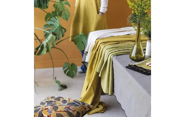 WINKLER NAPPE RECYCLEE GRACE KAKI 140 X 140 CM 1782020000