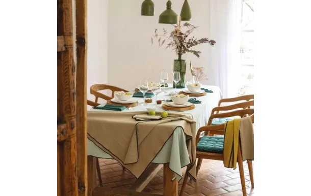 WINKLER NAPPE RECYCLEE GRACE CELADON 140 X 140 CM 1782022000