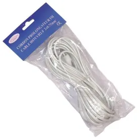 SATIPLUGS FRANCE PROLONGATEUR 2X0.75 5M BLANC SC 027551BS