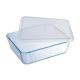 PYREX Plat rectangulaire avec couvercle 22 x 17 cm - Cook & Store Classic