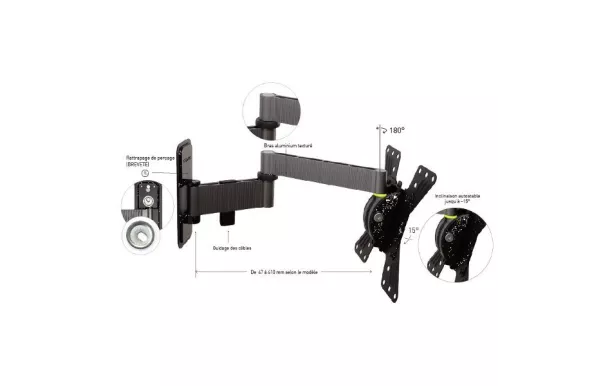 ERARD Support mural inclinable / orientable - 048320