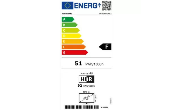 PANASONIC TV LED 108 CM UHD 4K - TN43W70AEZ