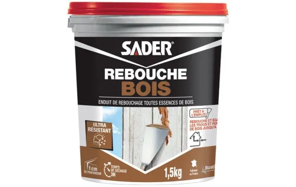 SADER ENDUIT REBOUCHAGE BOIS POT 1.5KG SADER 30614190