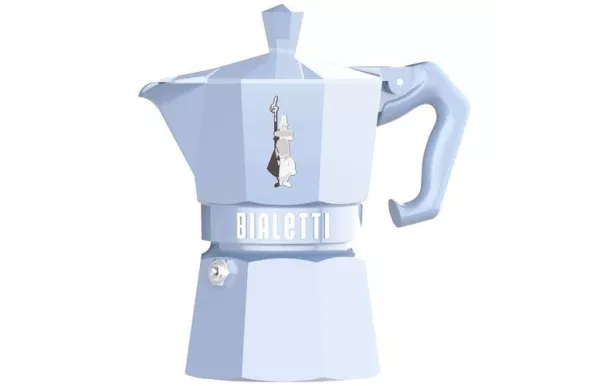 BIALETTI Cafetière italienne 3 tasses Bleu Pastel - Moka Exclusive