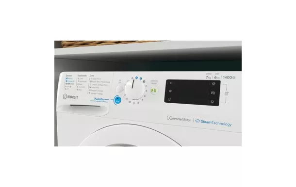INDESIT Lave-linge séchant frontal 7 kg - BDE76435WVFR
