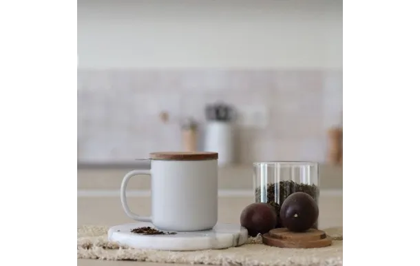 OGOLIVING JULIET TISANIERE 300 ML GRES BLANC + CV  7912168