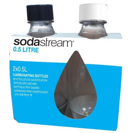 SODASTREAM Lot de 2 bouteilles 0.5 L Noir & Blanc - Fuse