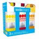 SODASTREAM Pack de 3 bouteilles PET 1L - Bulles de couleur