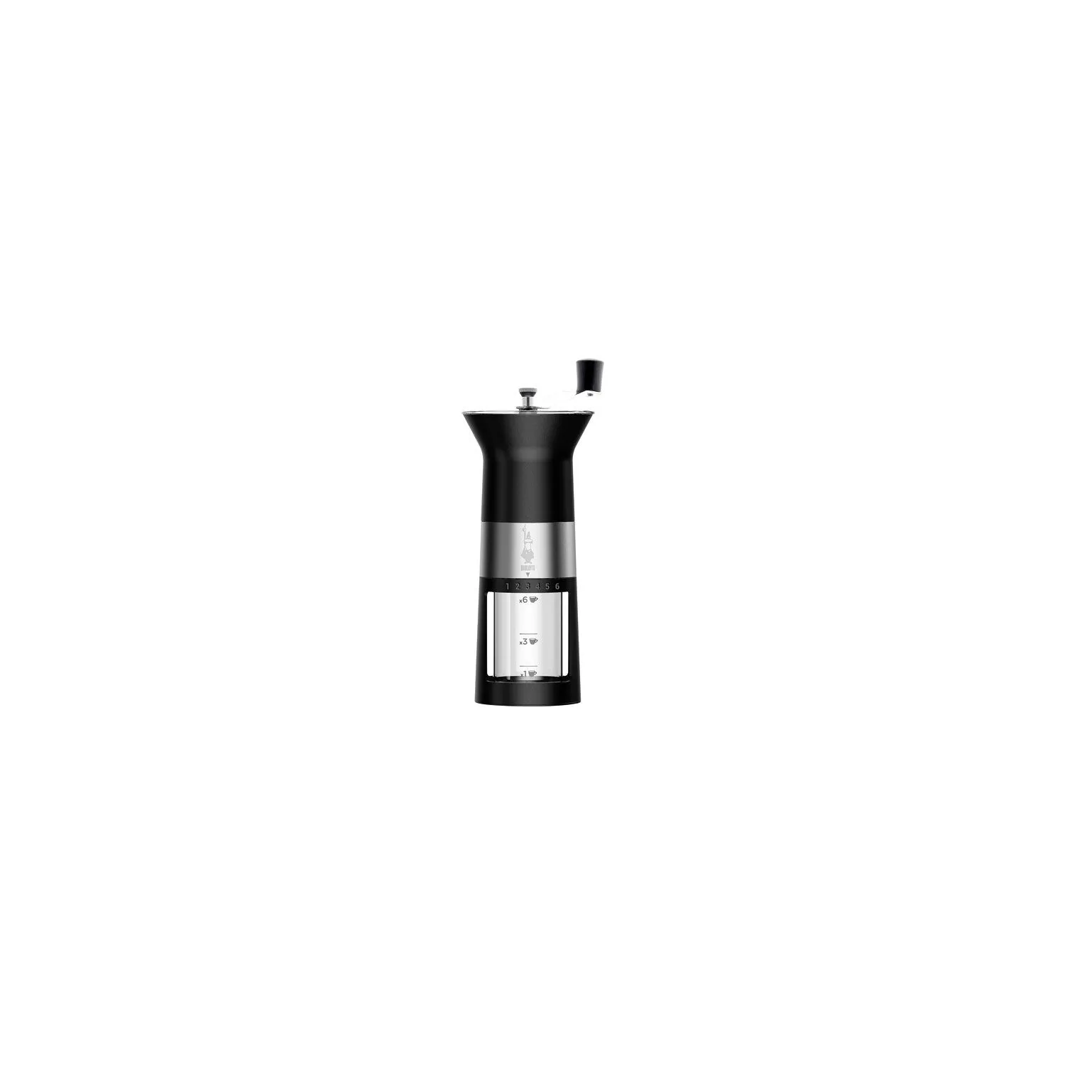 BIALETTI MOULINA CAFE MANUEL INOX NOIR MAT MCPRO001