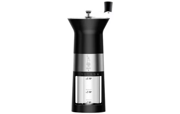 BIALETTI MOULINA CAFE MANUEL INOX NOIR MAT MCPRO001