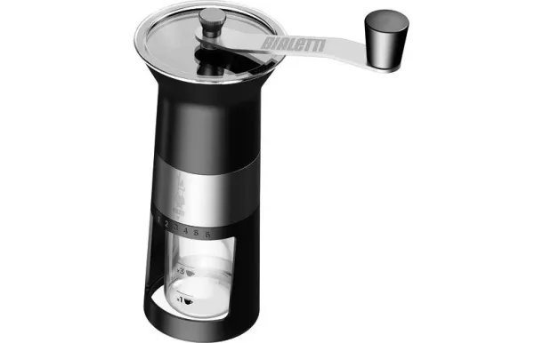 BIALETTI MOULINA CAFE MANUEL INOX NOIR MAT MCPRO001