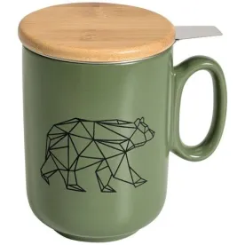 TABLE ET COOK ORIGAMI OURS TISANIERE KAKI 450ML 86E-001-MOK