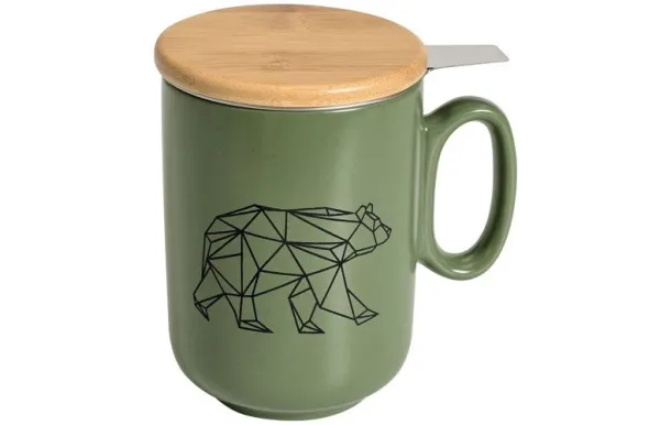 TABLE ET COOK ORIGAMI OURS TISANIERE KAKI 450ML 86E-001-MOK