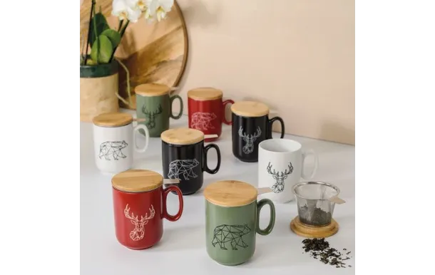 TABLE ET COOK ORIGAMI CERF TISANIERE NOIRE 450ML 86E-001-MCN