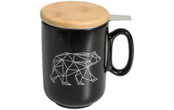 TABLE ET COOK ORIGAMI OURS TISANIERE NOIRE 450ML 86E-001-MON