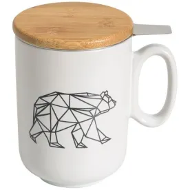 TABLE ET COOK ORIGAMI OURS TISANIERE BLANCHE 450ML 86E-001-MOB