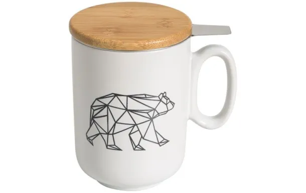 TABLE ET COOK ORIGAMI OURS TISANIERE BLANCHE 450ML 86E-001-MOB