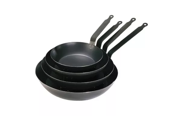  DE BUYER Poêle 26 cm en tôle bleuie - La Lyonnaise crepieres sauteuses poeles inox revetue tefal pas cher