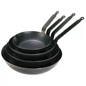  DE BUYER Poêle coupe lyonnaise 30 cm crepieres sauteuses poeles inox revetue tefal pas cher