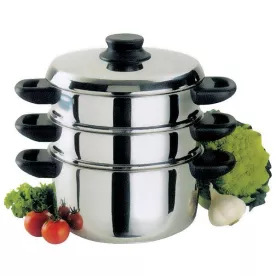 BAUMALU Combiné vapeur inox 20 cm 3 corps 