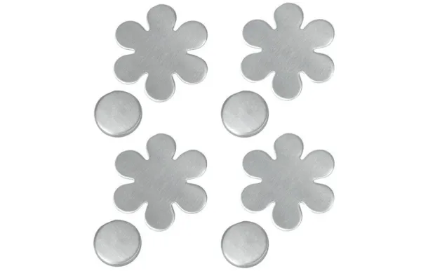 METALTEX 4 pendeloques aimantées inox fleur et feu 25451810080