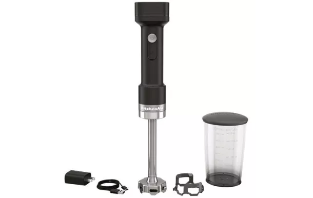 KITCHENAID Mixeur plongeant sans fil avec batterie Noir Réglisse - 5KHBRV71BM