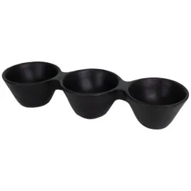 ARDTIME YUCATAN SET DE 3 COUPELLES BOIS NOIR 33,5  YUTRICOUP