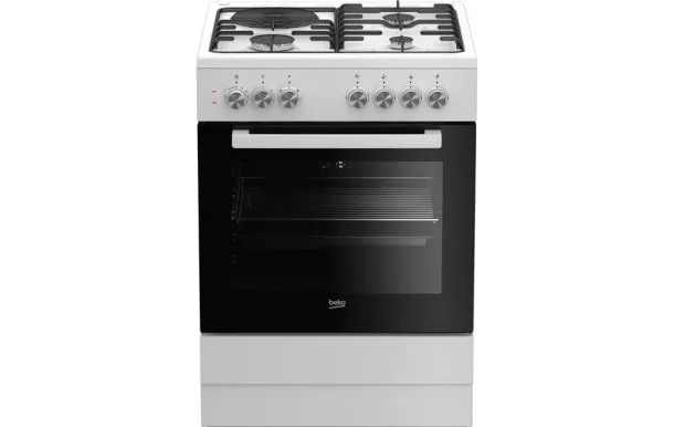BEKO Cuisinière mixte 60 cm 3+1 four catalyse - FSE63120DWCS