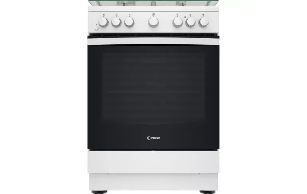 INDESIT Cuisinière mixte 60 cm 3+1 four catalyse - IS67M5PCW/FR/1