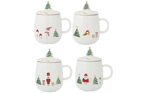 EASY LIFE LET IT SNOW LOT DE 4 TISANIERES 45 CL EN 1335LSNO