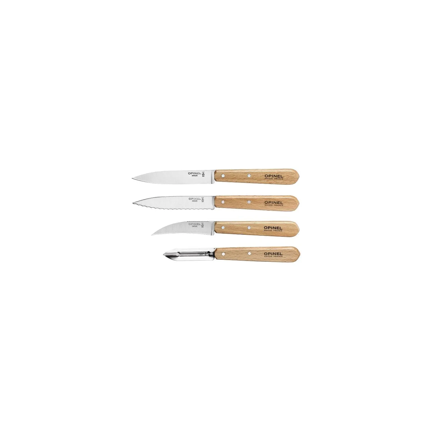 Coffret essentiels naturel 4 couteaux