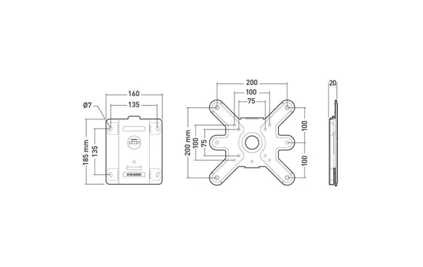 ERARD Support mural fixe - 043020