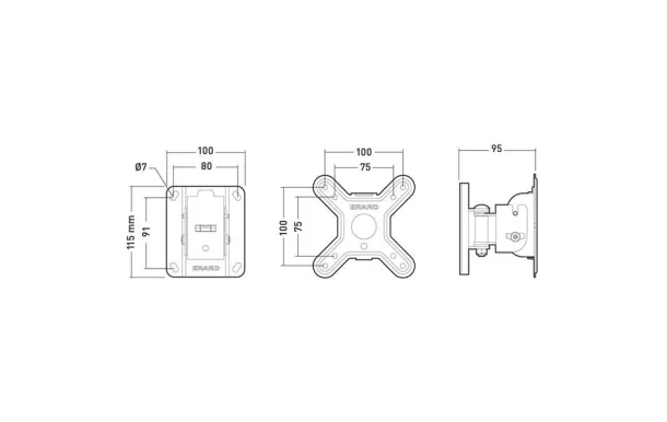 ERARD Support mural inclinable / orientable - 043310