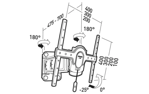 ERARD Support mural inclinable / orientable - 044440