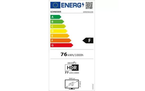 SCHNEIDER Téléviseur Led 139 cm UHD 4K  GMS55A1GW
