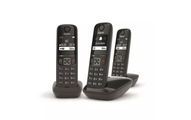 GIGASET Téléphone résidentiel sans répondeur - AS690TRIONOIR