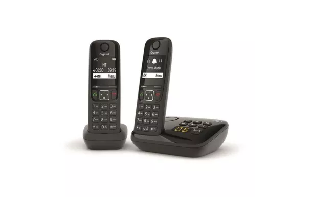 GIGASET Téléphone résidentiel avec répondeur - AS690ADUONOIR