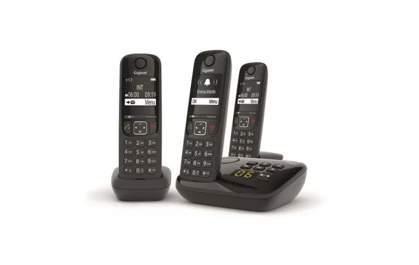 GIGASET Téléphone résidentiel avec répondeur - AS690ATRIONOIR