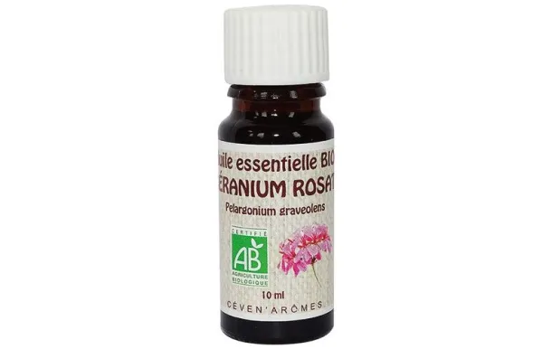 CEVEN AROMES HUILE ESSENTIELLE GERANIUM BIO 10ML 10GERB