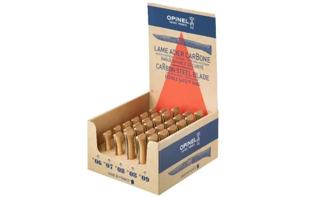 OPINEL COUTEAU CARBONE PRESENTOIR 30P 000739