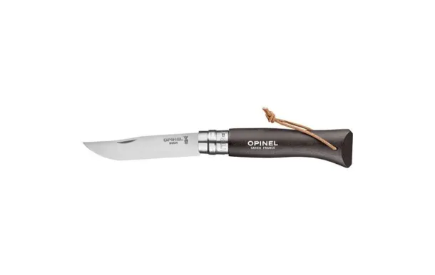 OPINEL BAROUDEUR NOIR BRUN COUTEAU INOX N°8 002211
