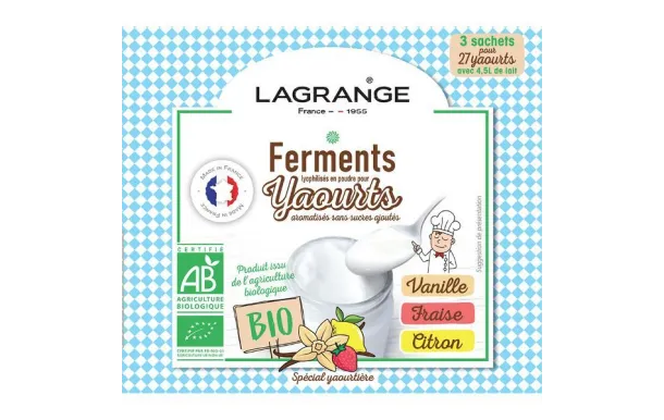 LAGRANGE FERMENT AROMATISE VANILLE FRAISE CITRON 385002