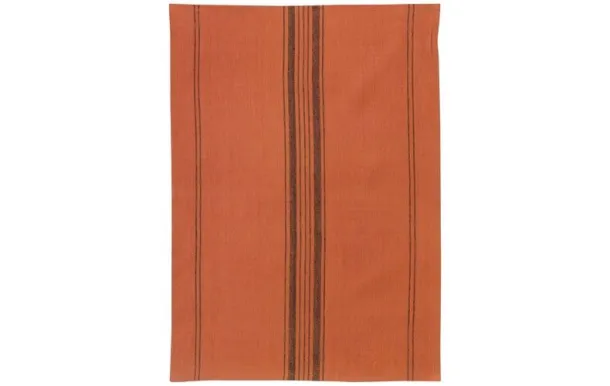 WINKLER TORCHON METIS KILIA RAYURES BRIQUE 50 X 70 1461045000
